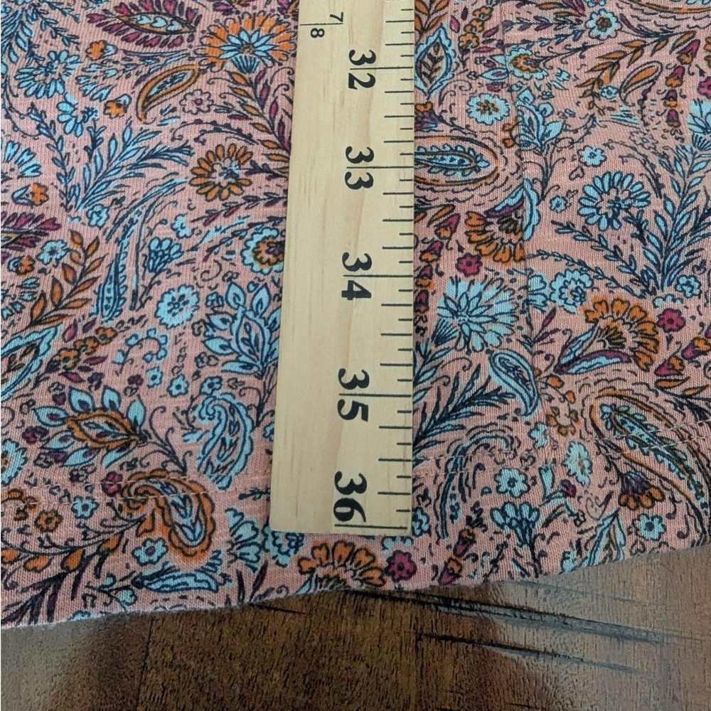 J. Jill Shift Dress Clay Pink Blue Paisley V-Neck Sleeveless Pockets Med Casual - Picture 5 of 8